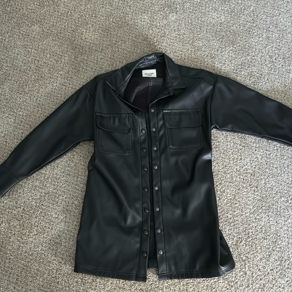 Leather blazer jacket